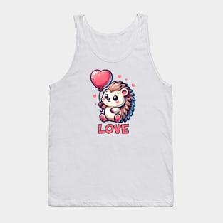 Hedgehog with Balloon - Love Tank Top